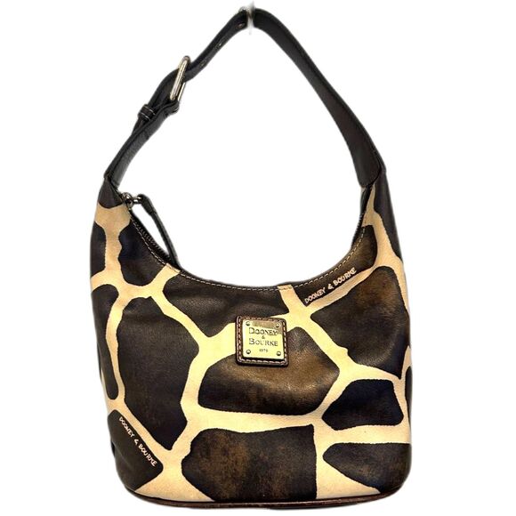 Dooney & Bourke Vintage Giraffe Print Leather Handbag - Picture 1 of 5